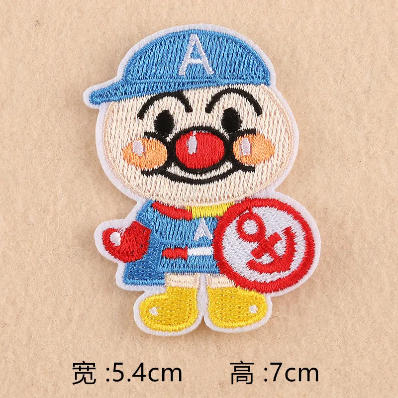 Мультяшные комиксы Anpanman, нашивки с железной вышивкой, нашивки для одежды, Diy наклейки, аксессуары для одежды