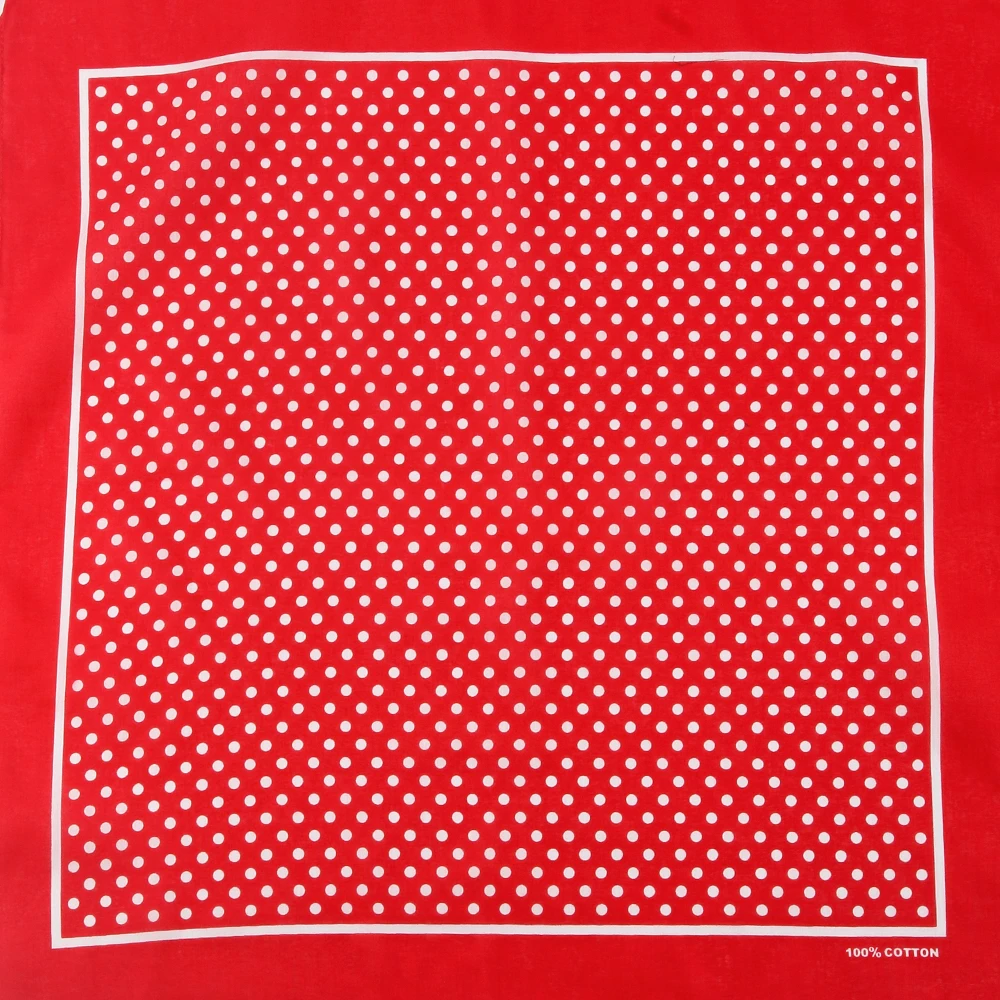 Женский платок в горошек Winfox черный темно синий или красный хлопковый с принтом