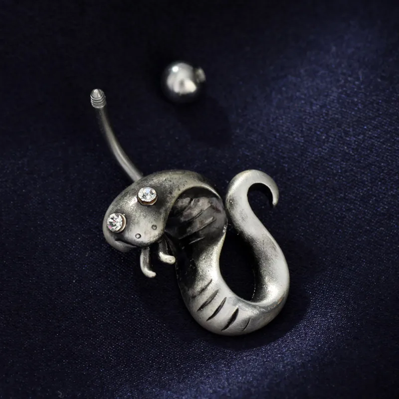 Neoglory змея животное Стразы пирсинг пупка Кольца для женщин модное тело пляжные