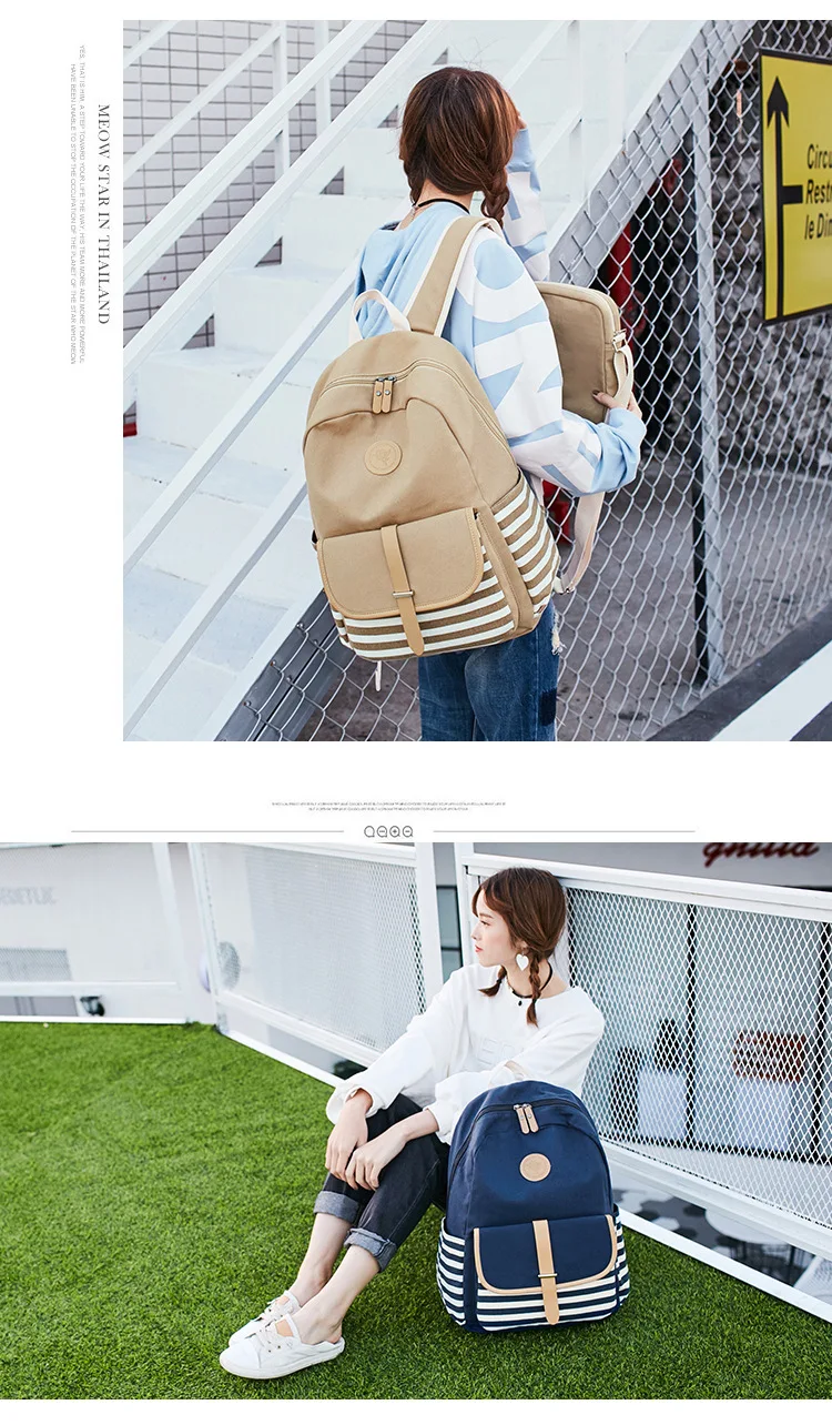 Tourya 3 шт./компл. модный Холст Женский Рюкзак Bookbag Ноутбук Колледж Bagpack Путешествия Рюкзак Школьная Сумка для подростков девочек