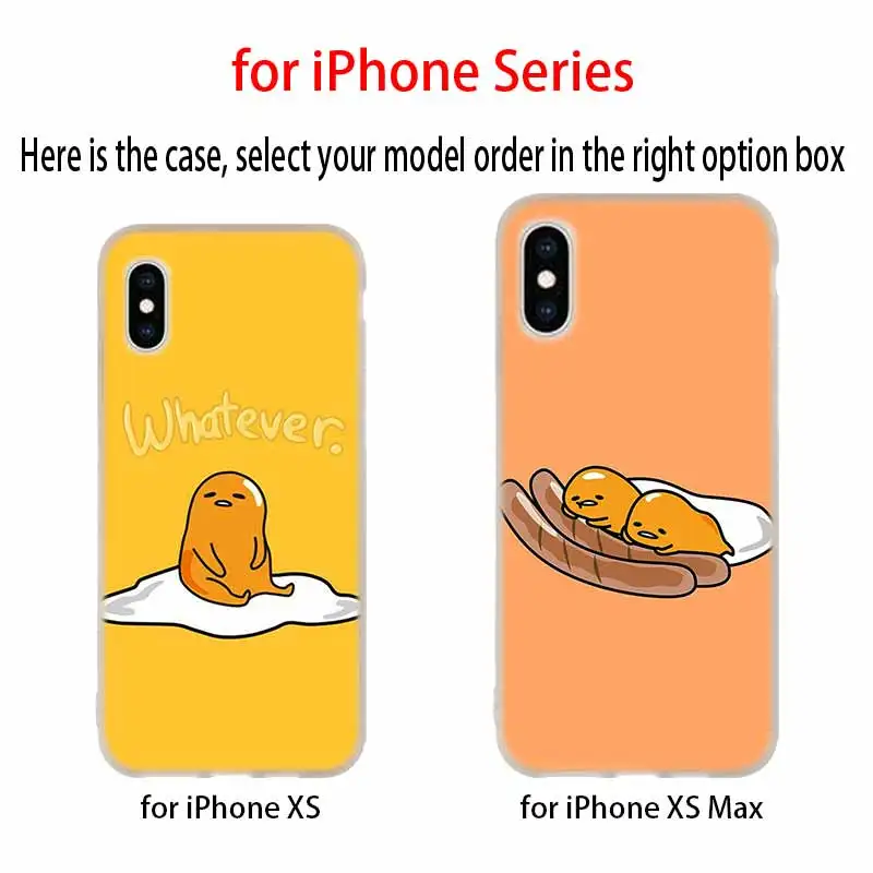 Чехлы для телефонов, силиконовый мягкий чехол для iPhone 11 Pro X XS Max XR 6 6S 7 8 Plus 5 4S SE, Милый Гудетама, ленивое яйцо, чехол Etui