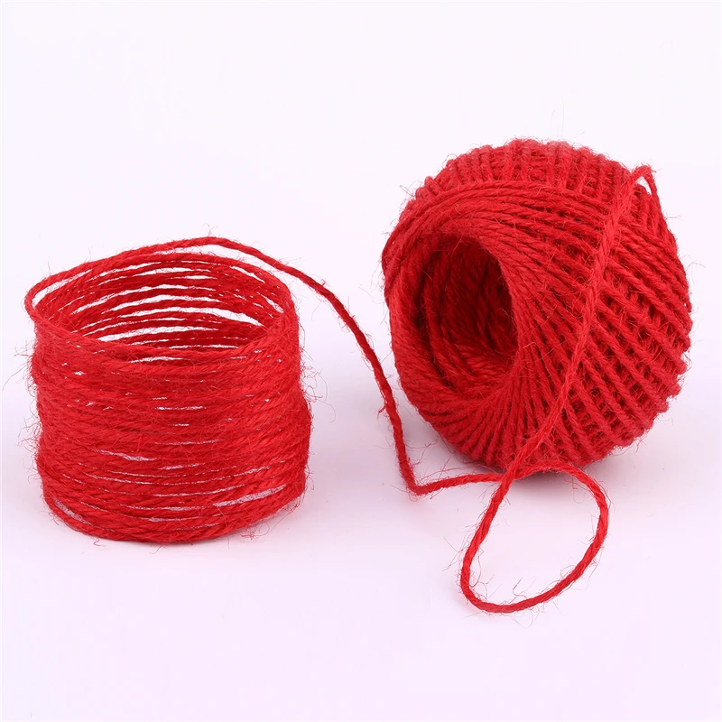 6 rolls 50 meters/roll natural jute twine cord DIY decorative handmade accessory hemp rope for crafting packing home decorate |