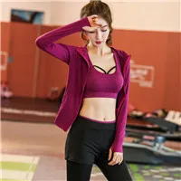 rose red sets Женские комплекты Спортивный костюм дышащий Быстросохнущий Спортивный костюм для тренировок в фитнес-зале удобные женские комплекты эластичные 8028 - Цвет: rose red sets