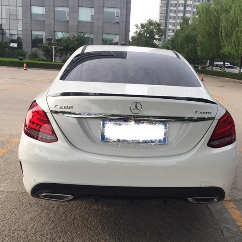Для Mercedes W205 спойлер 4-дверный седан C63 стиль C180 C200 C260 ABS Пластик хвост крыла Unpaint и