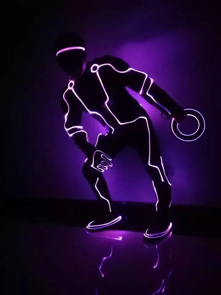 

Luminous fiber clothing fluorescent dance laser performance custom costumes
