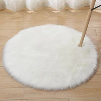 imitation wool round carpet hotel foot pad plush carpet custom bedroom living room coffee table carpet home decoration