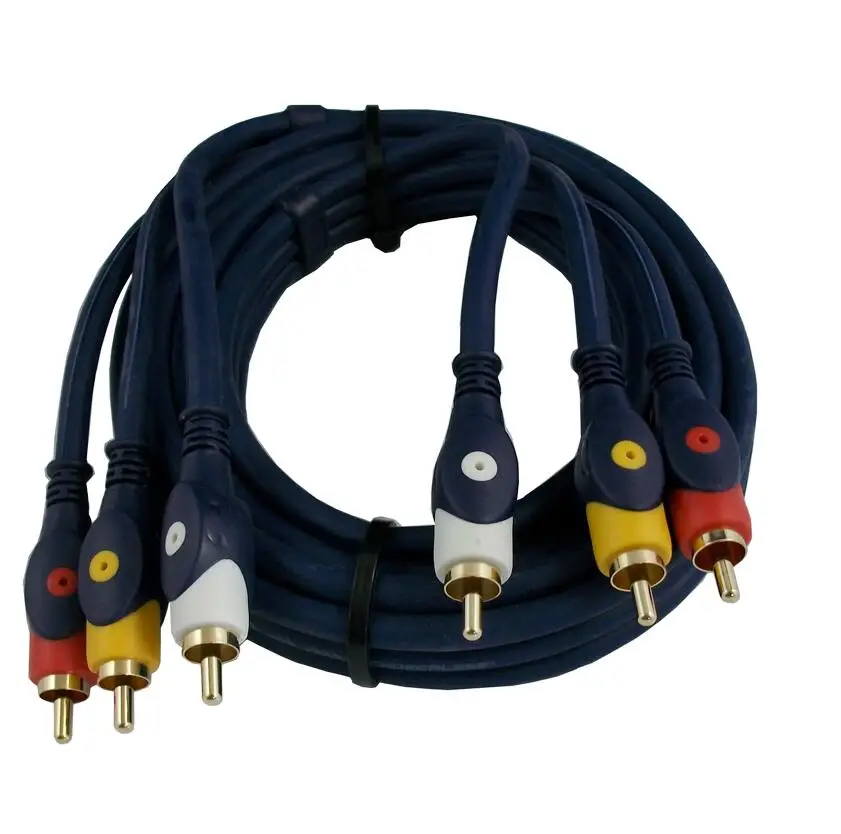 Композитный Аудио Видео AV кабель с 3 RCA штекером на Розничная и оптовая продажа 1 8