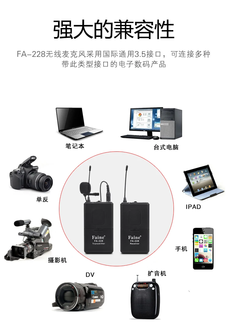 Профессиональный беспроводной микрофон для интервью DSLR камера мобильный телефон DV камера видео приемник живой микрофон