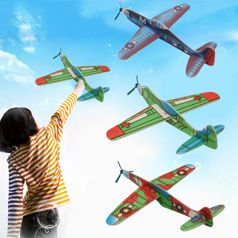 

4Pcs Kids DIY Mini Foam Handmade Flying Airplanes Glider Educational Toys Model
