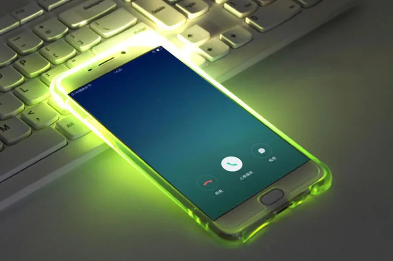 Мягкий ТПУ LED Flash Up Чехол напоминание входящий вызов чехол Smaung Galaxy A3 A5 A7 2017 J3 J5 J7 2016