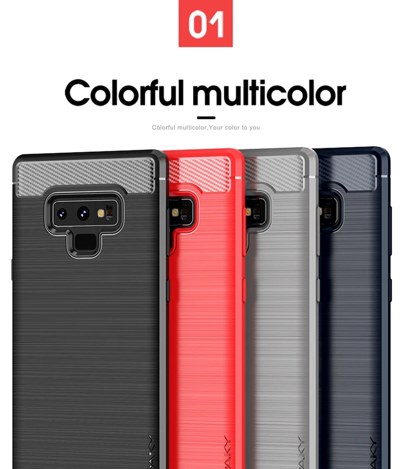 Чехол IPAKY из ТПУ для samsung Galaxy Note 8 Note 9, матовый чехол, карбоновый силиконовый чехол для samsung S7 S8 S9 Plus, чехол S7 edge