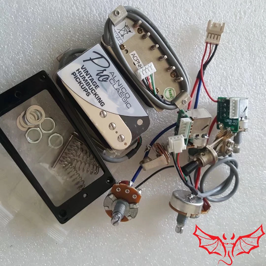 1 комплект оригинальный стандарт Epi PRO Alnico Зебра Humbucker Пикап с Push Pull переключатель