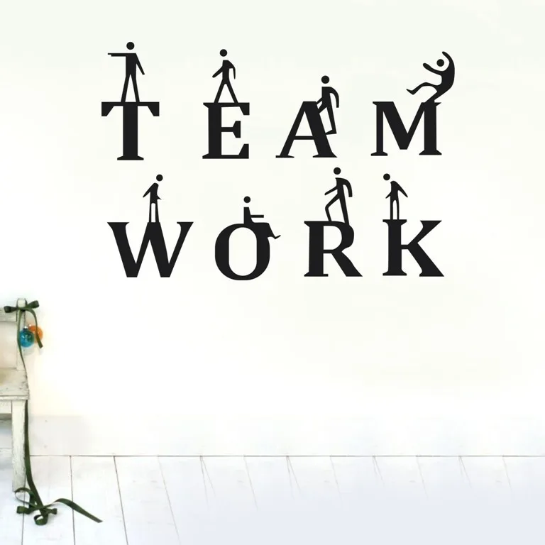 Наклейка на стену для работы в офисе с милыми маленькими людьми|wall decals|wall stickerwall