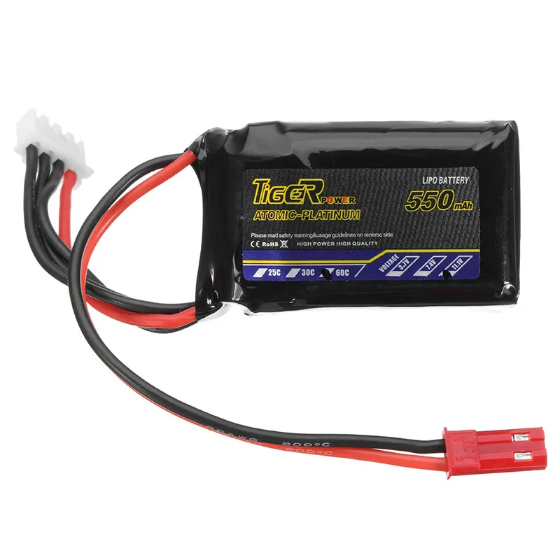 Новейший Tiger Power 11 1 В 550 мАч 60C 3S Lipo батарея JST вилка для RC FPV гоночный Дрон