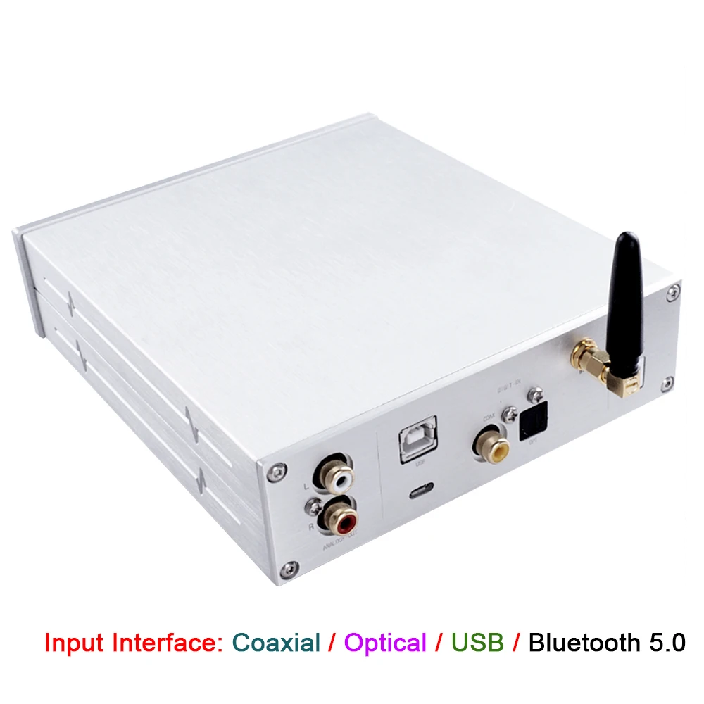 Hi Fi D5 USB DAC ES9038Q2M DSD512 Bluetooth 5 0 мини аудио усилитель для наушников TPA6120 XMOS 208 APT X