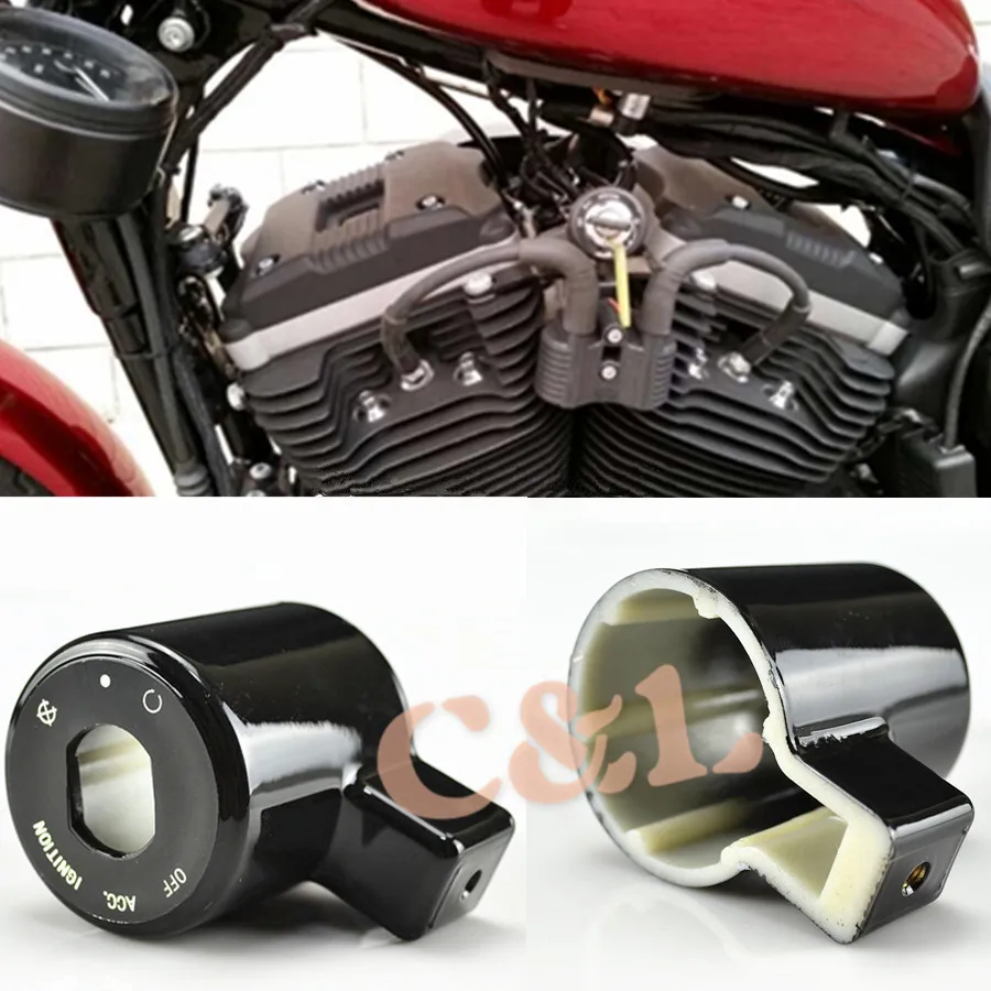Черная крышка переключателя зажигания для Harley Sportster XL 883 1200 2004 2013|cap 1|cap smilecap old |