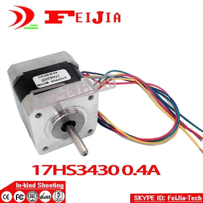 Лидер продаж шаговый двигатель 42bygh 4 lead Nema17 0.4A (17HS3430) для мотора XYZ 42 17 nema DIY