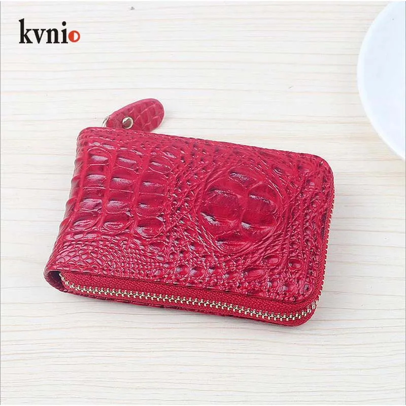 KVNIO Тонкий Крокодил pattern держатель для карт кошелек Мода Мини Короткие 11 Слот для карт мужской бумажник нескольких карт посылка для Для мужчин+ Для женщин