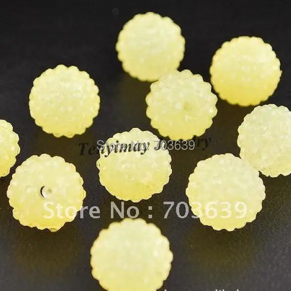 Стразы из смолы, шарики, разделители, бусины, фурнитура, подходят для шармов Jwelery 50 шт. (желтый)