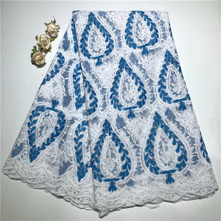 2019 High Quality White black stones Guipure African Lace Fabric Embroidered Wedding Decoration French Nigerian Fabrics | Дом и сад