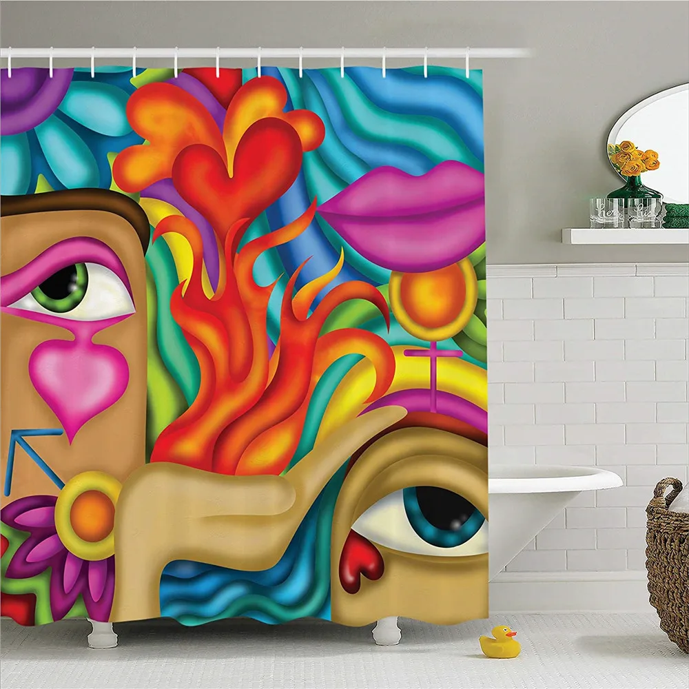 Абстрактный Декор занавеска для душа от LIBIN символическое любовь живописное