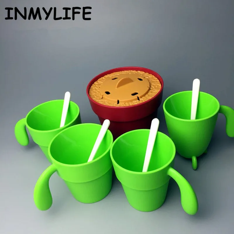 INMYLIFE 4 шт./компл. штабелируемые кружки для растений кактус набор кофейного чая