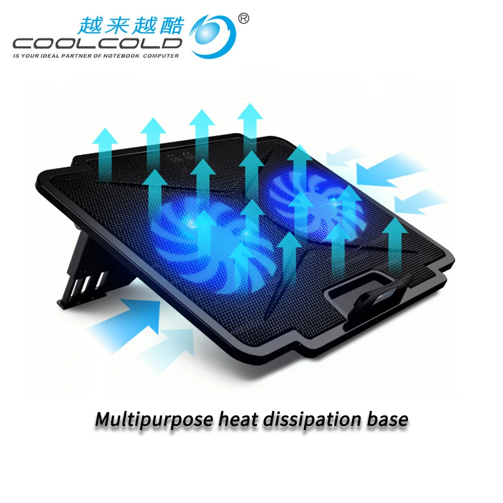 CoolCold Laptop Stand USB laptop Cooler With Four Fans Ventilador Usb Cooler Notebook For 13.3~17inch Laptops Gaming Daily Use CoolCold Laptop Stand USB laptop Cooler With Four Fans Ventilador Usb Cooler Notebook For 13.3~17inch Laptops Gaming Daily Use