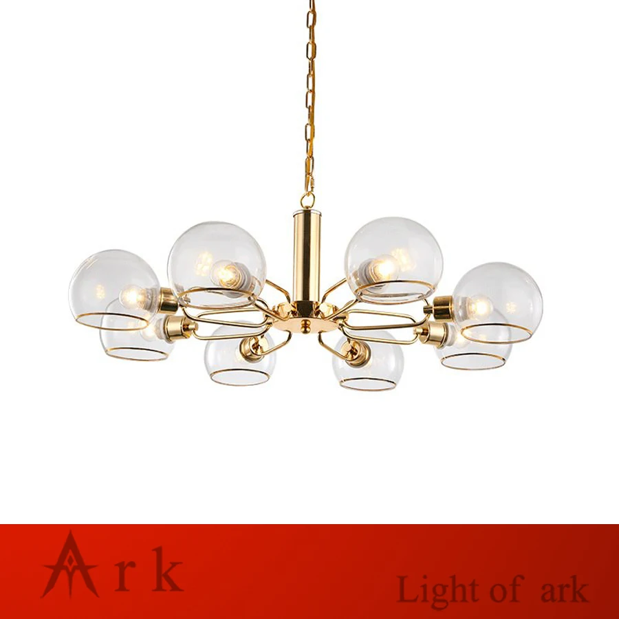 Скандинавский неалистический постмодерн стеклянный светодиодный Золотой