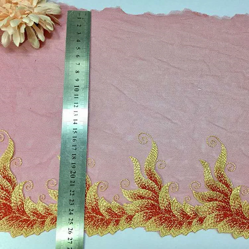 2yard red mesh lace cloth repair sewing scissors handmade diy 22CM openwork skirt doll decoration materials clothing accessories | Дом и сад