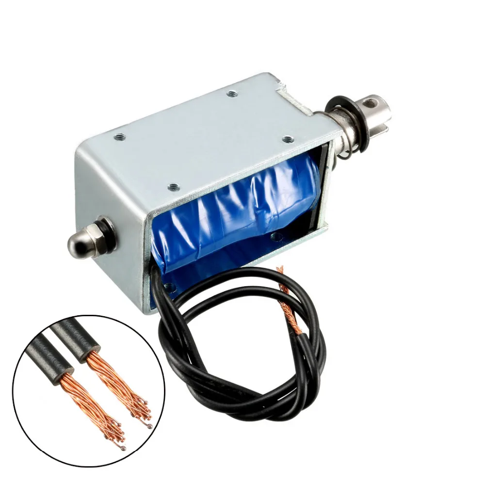 Uxcell DC 12 V/24 V Электромагнитный Электромагнит 360/450mA 2.5A 42/55/60N 10 мм тянуть Тип открытая рамка прямолинейного движения с хорошим качеством, электромагнит 1 шт