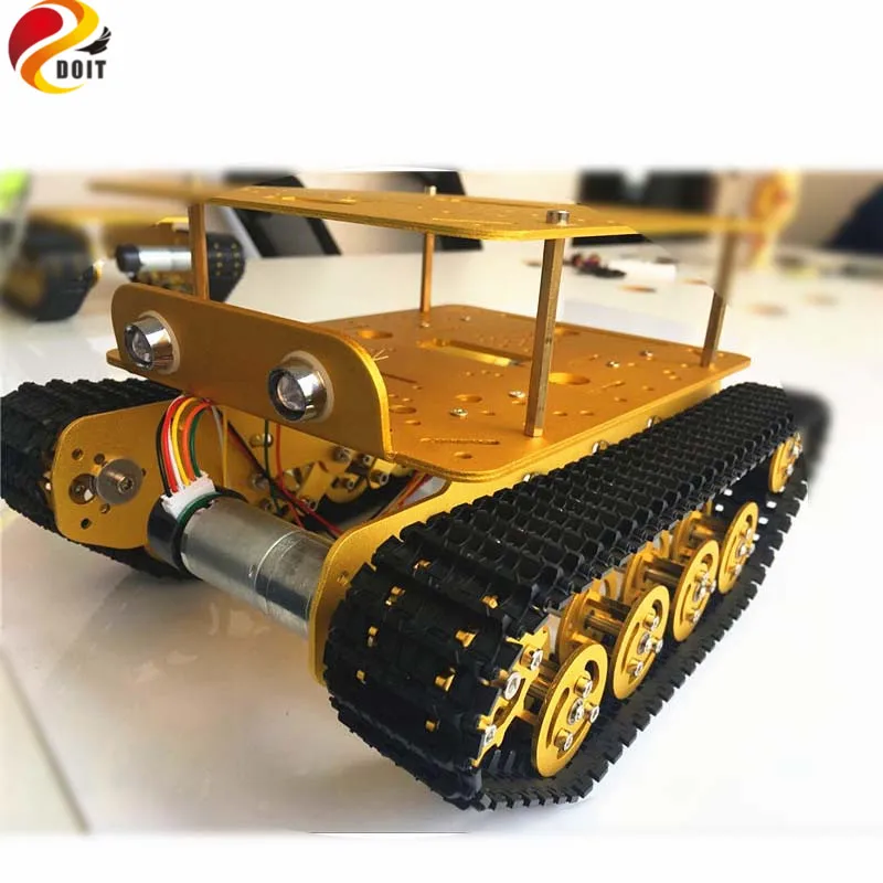 Умный Радиоуправляемый металлический танк с амортизацией гусеничный каркас