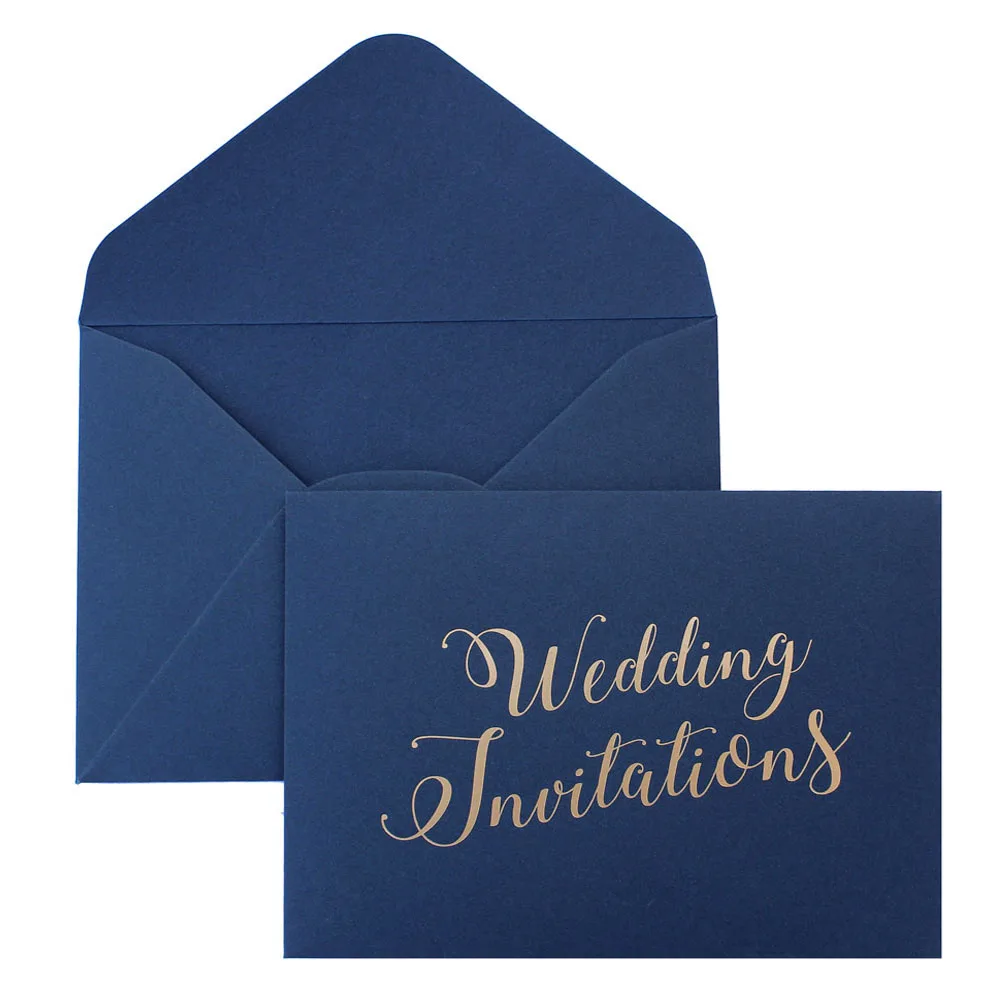 

Picky Bride Wedding Invitations Envelope Navy Blue Envelopes Luxury Hot Stamping Envelope - Set of 100 pcs