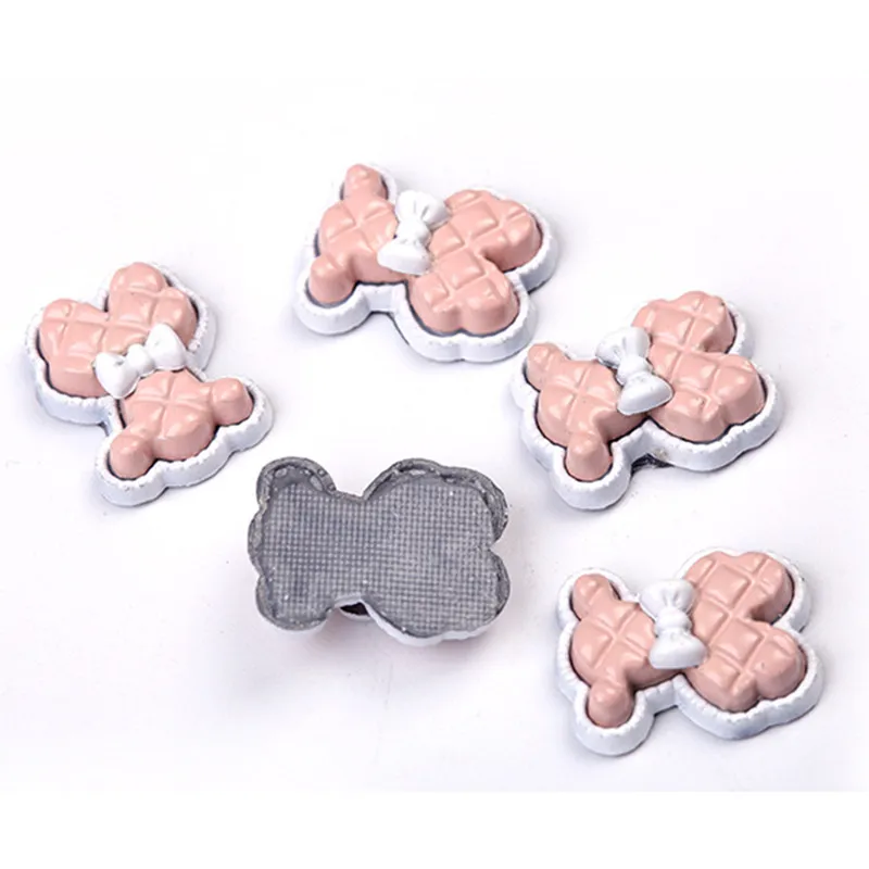 Цвет шипы роспись с заклепками и декоративными оборками вышивкой медведем С