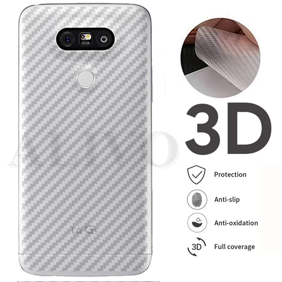 ALIVO 5 шт. 3D Защитная пленка для задней панели из углеродного волокна LG G6 V30 V20 Q6 Plus G5