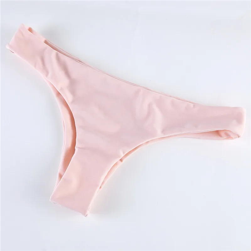 Бразильский Сексуальная Бинты Swimwear Пляжа Светло-Розовый Купальники Push Up Бикини