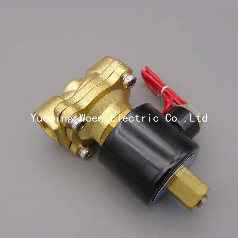 2-сторонний электромагнитный пневматический клапан для газа и воды 2W160-15 N/C 1/2