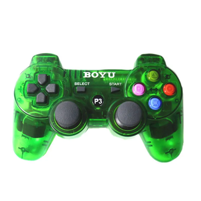 Беспроводной Bluetooth прозрачный цветной контроллер для sony playstation Dualshock 3 PS3 контроллер вибрации геймпад