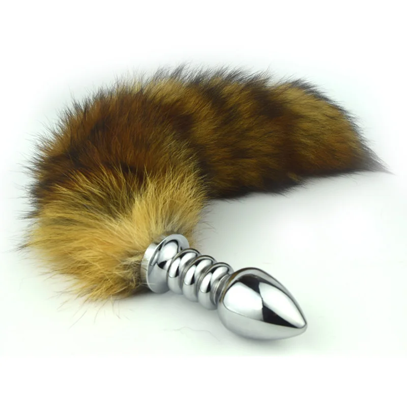 Спиральная Анальная пробка из нержавеющей стали анальная кошачий хвост