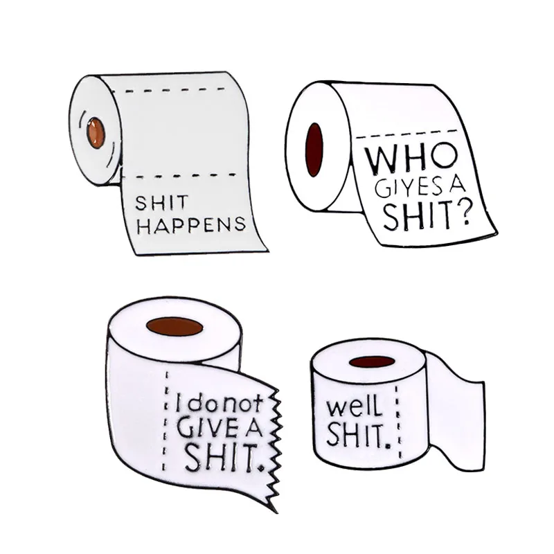 4 стиля рулонная бумага эмалированная булавка забавные значки броши значок в