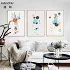 Абстрактные настенные плакаты от бренда HAOCHU Геометрическая Картина на холсте скандинавские графические принты настенный художественный масляный постер для гостиной домашний декор