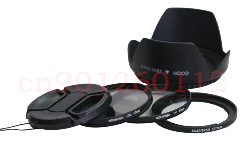 

5в1 sx dc 67 мм набор переходных колец для объектива + крышка объектива + бленда + УФ + cpl фильтр для canon SX30 SX40 SX50 HS до 67 мм