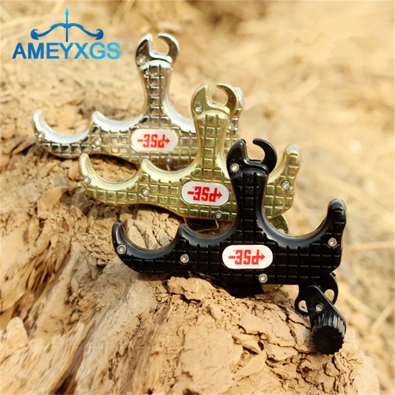 

1Pc Archery Automatic Release Aids 3 Finger Grip Thumb Caliper Right Hand Bow Release For Outdoor Shooting Hunting Accessories
