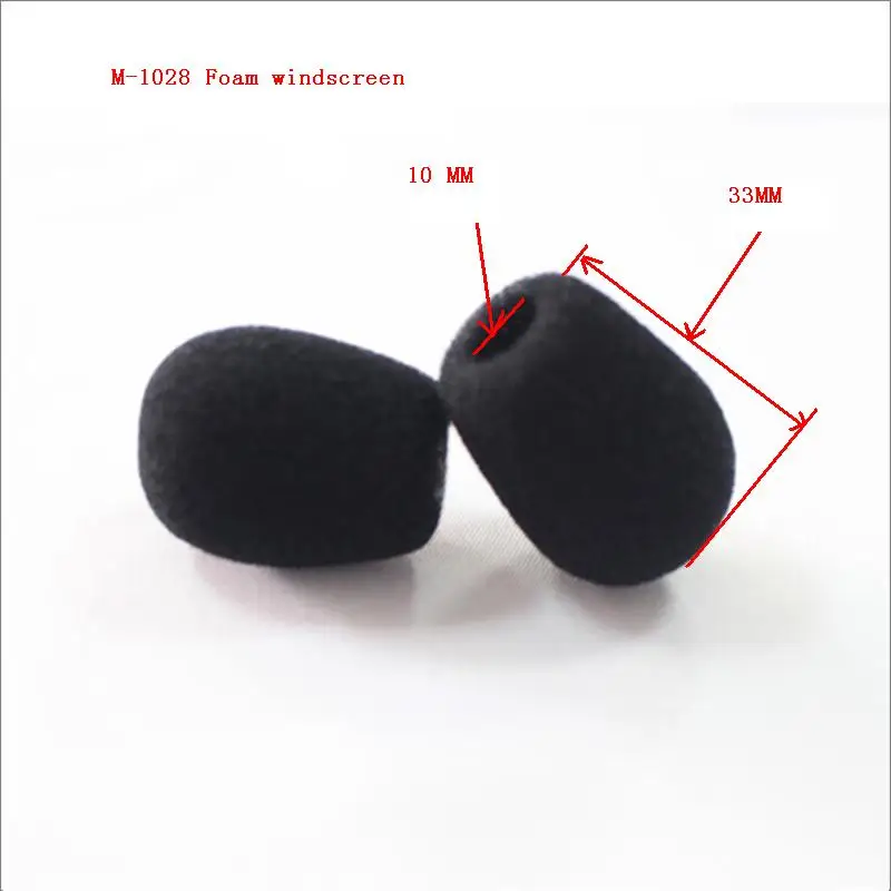 

Linhuipad 10mm Diameter 33mm length foam microphone windscreens windshields soft foam mic cover for call center headsets