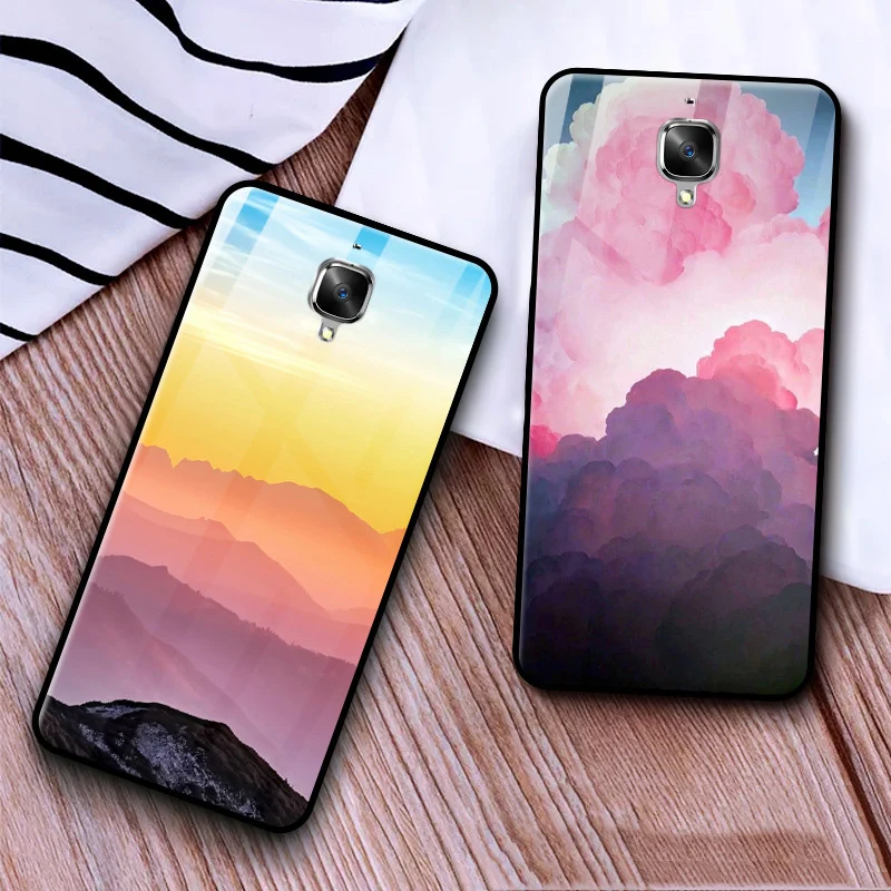 Чехол для телефона чехол для Oneplus 3T чехол s Закаленное Стекло Силиконовый край оболочки Oneplus3T A3010 чехол Защитный чехол для One plus 3 т задняя крышка