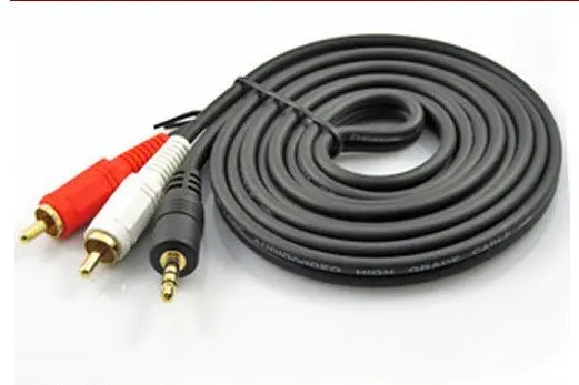 Оптовая продажа 3 5 мм в AV 2 RCA стерео аудио кабель 15 м | Компьютеры и офис