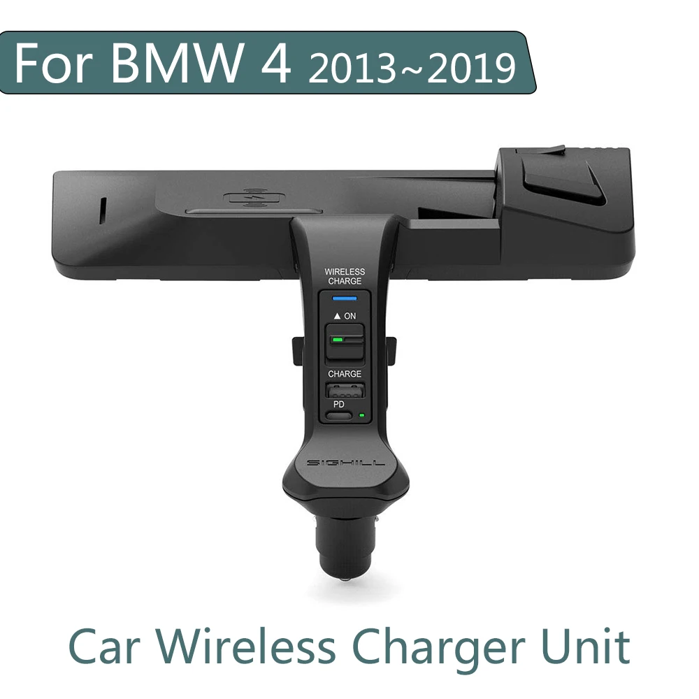 10W Wireless Charger For BMW 4 F32 2013~2019 iphone Android Phone Car Charging Qi Plug and plag Accessories | Автомобили и