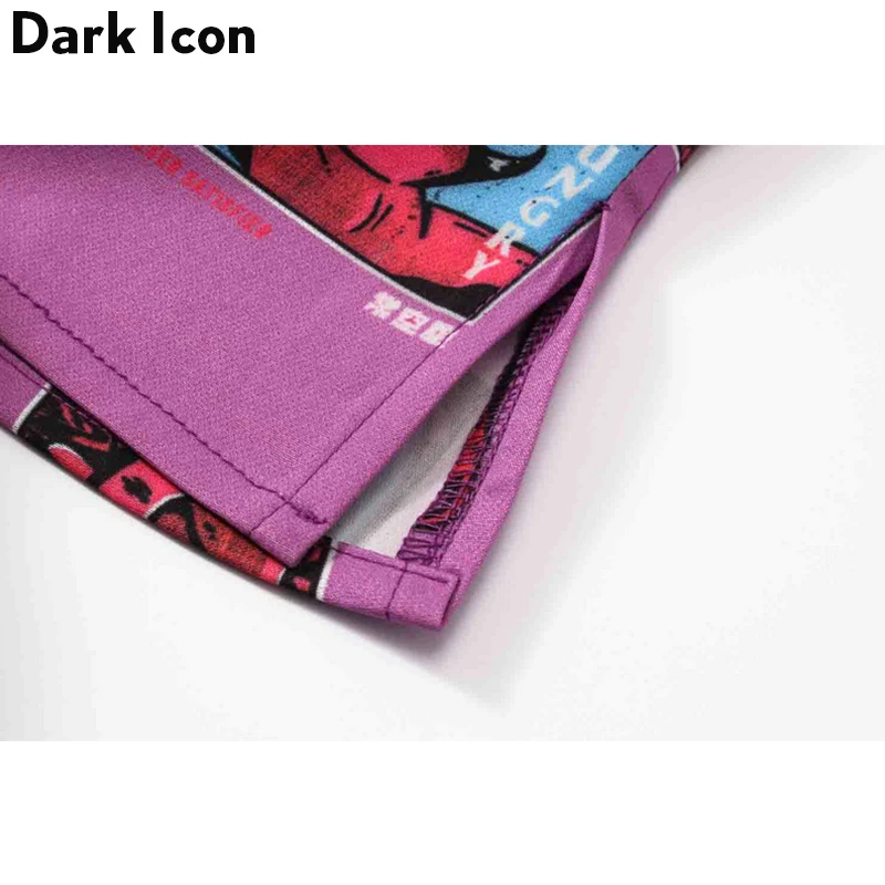 Мужская рубашка с отложным воротником Dark Icon летняя уличная коротким рукавом в