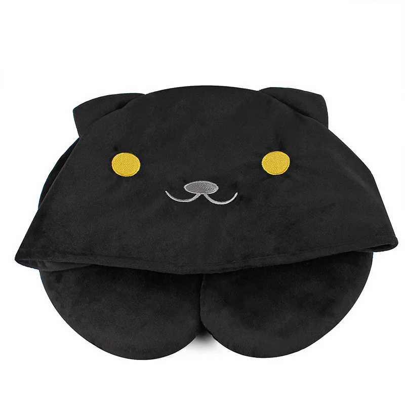 Аниме Neko Atsume японская кошка короткая плюшевая подушка с шапкой ворсом u-образная