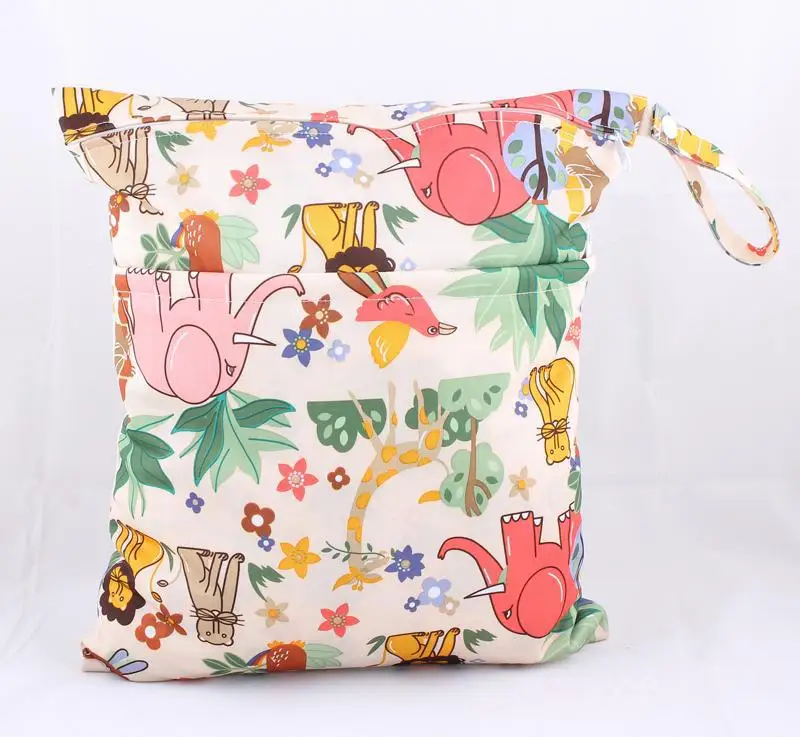 Сумка для подгузников с принтом животных 56 стилей на молнии водонепроницаемая