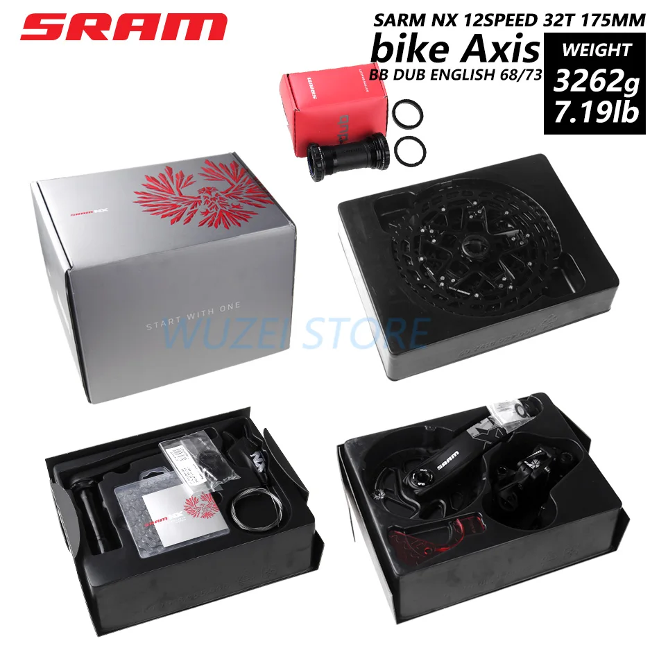 32T 175 BB 68 73 Box SRAM NX EAGLE 1x12s 11-50T набор скоростей DUB 170/175 мм задний переключатель триггерный переключатель передач кассета с цепью звездочки - Цвет: 32T 175 BB 68 73 Box